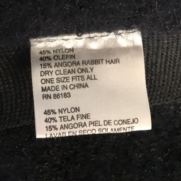 Black Angora blend boucle winter bucket hat - Picture 6 of 9